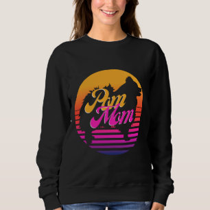 Pom Mum Pomeranian Dog Lovers Fitted Sweatshirt