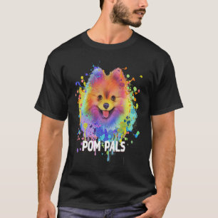 Pom Pals Pomeranian Humour Pom Pom Dog Mum Dog Da T-Shirt