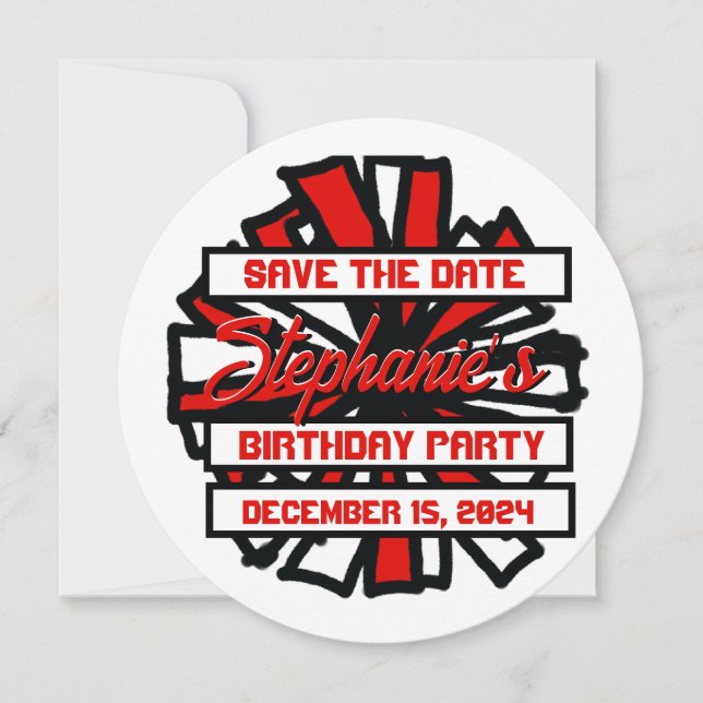 Pom Pom #8 Invitation (Front)