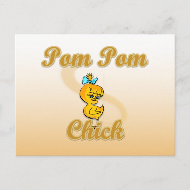Pom Pom Chick Postcard (Front)