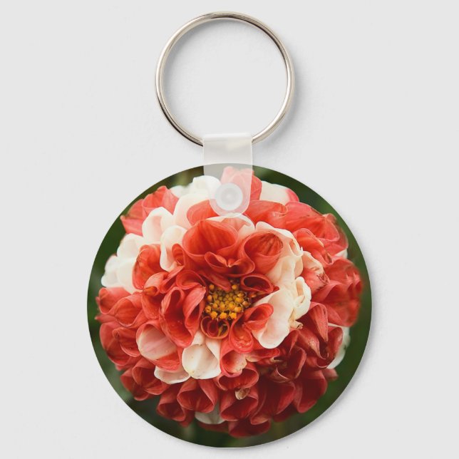 Pom Pom Dahlia Bobble Key Ring (Front)