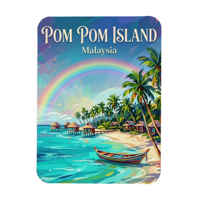 Pom Pom Island Malaysia Magnet (Vertical)