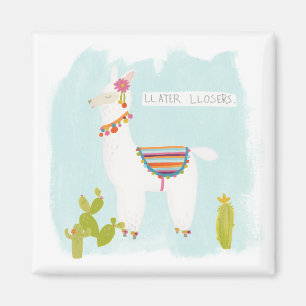 Pom Pom Llama Rama- Llater Llosers Magnet