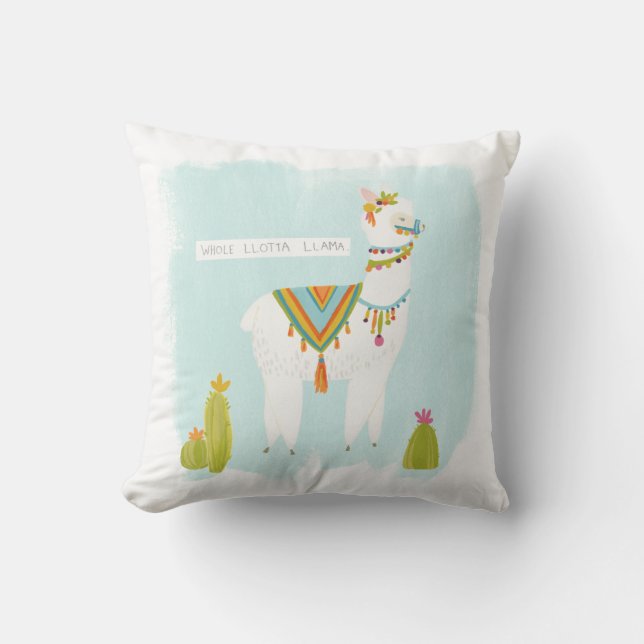 Pom Pom Llama Rama - Whole Lotta Llama Cushion (Front)