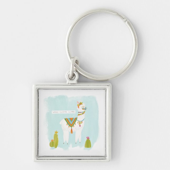 Pom Pom Llama Rama - Whole Lotta Llama Key Ring (Front)