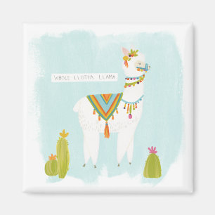 Pom Pom Llama Rama - Whole Lotta Llama Magnet