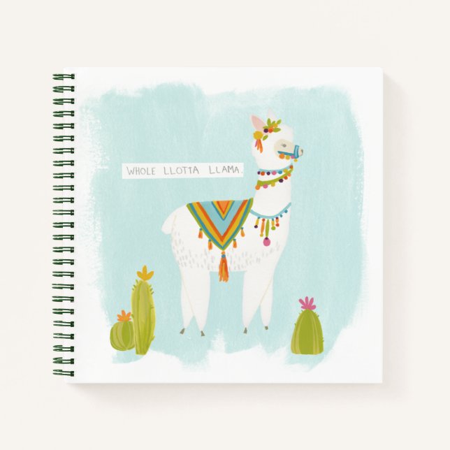 Pom Pom Llama Rama - Whole Lotta Llama Notebook (Front)