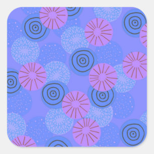 Pom-pom Square Sticker