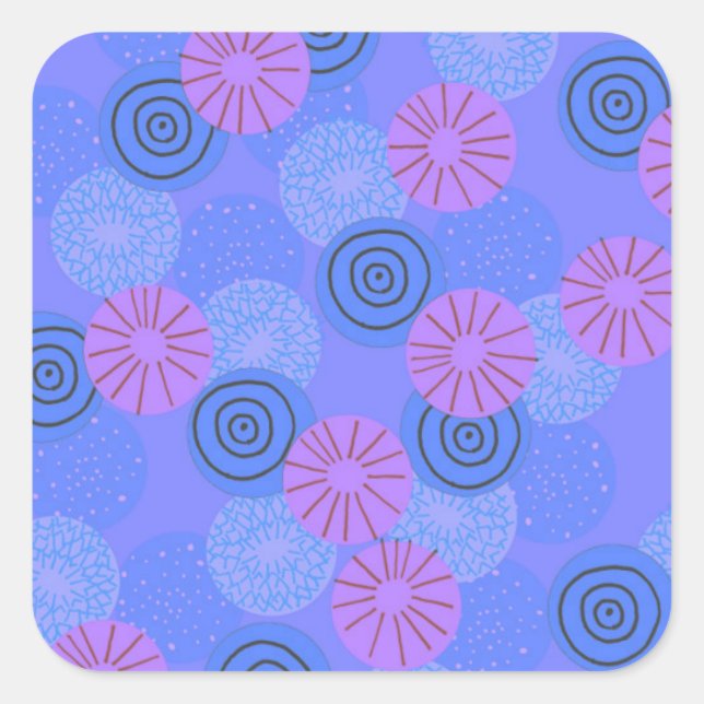 Pom-pom Square Sticker (Front)