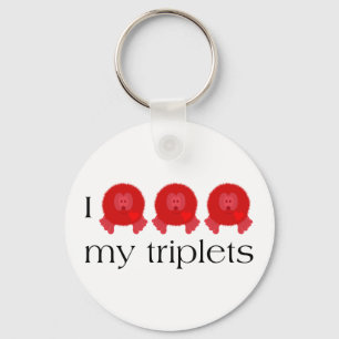 Pom Pom Triplets Keychain