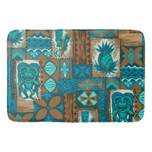 Pomaika’i Tiki Hawaiian Vintage Tapa Bath Mat