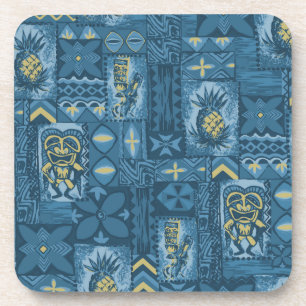 Pomaika’i Tiki Hawaiian Vintage Tapa Coaster