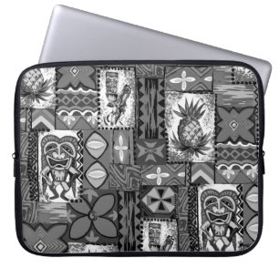 Pomaika’i Tiki Hawaiian Vintage Tapa Laptop Sleeve