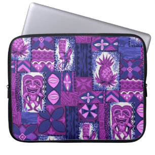 Pomaika’i Tiki Hawaiian Vintage Tapa Laptop Sleeve