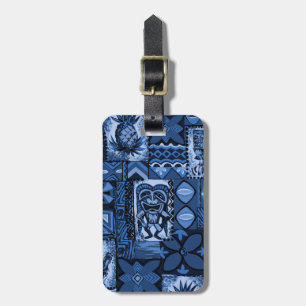 Pomaika’i Tiki Hawaiian Vintage Tapa Luggage Tag