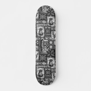 Pomaika’i Tiki Hawaiian Vintage Tapa Skateboard