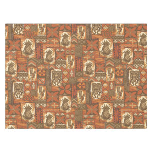 Pomaika’i Tiki Hawaiian Vintage Tapa Tablecloth