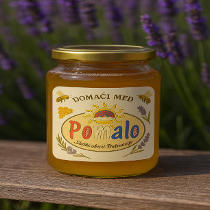 Pomalo Domaći Med Label Sticker