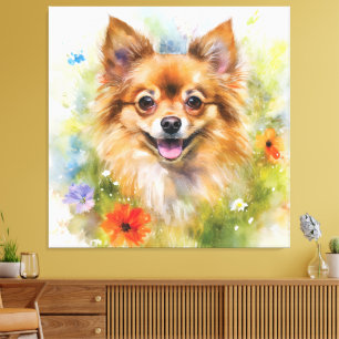 Pomchi Floral Watercolor Canvas Print