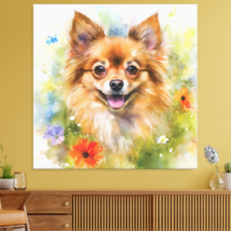 Pomchi Floral Watercolor Canvas Print