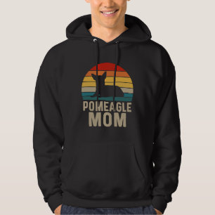 Pomeagle Mum Sunset Pomeagle Dog Breed Lover Hoodie