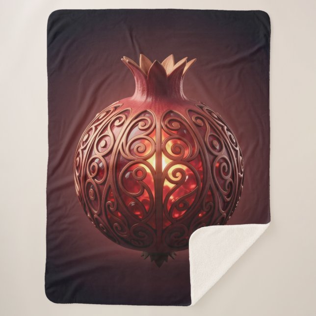 Pomegranate´10 Sherpa Blanket (Front)