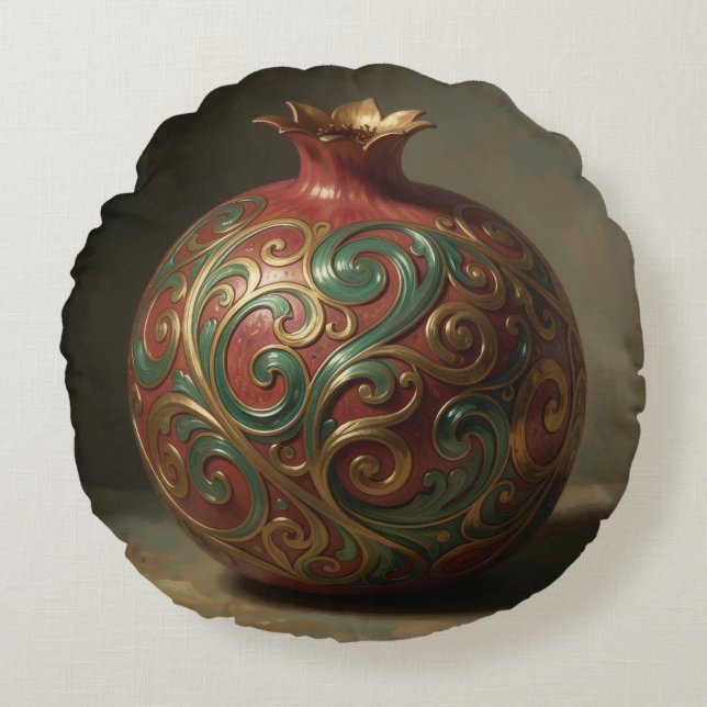 Pomegranate´11 Round Cushion (Front)