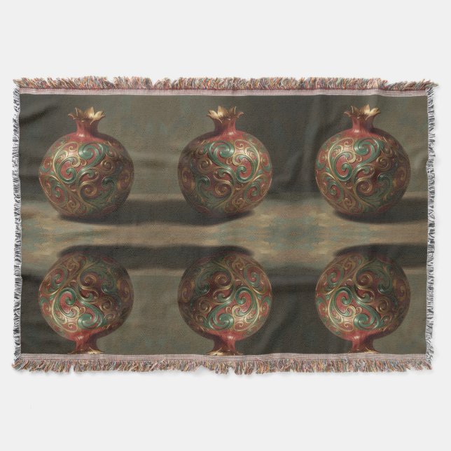 Pomegranate´11 Throw Blanket (Front)