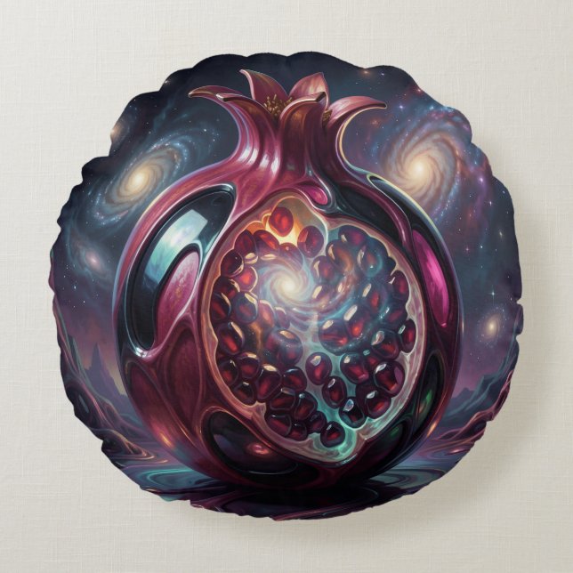 Pomegranate´3 Round Cushion (Front)