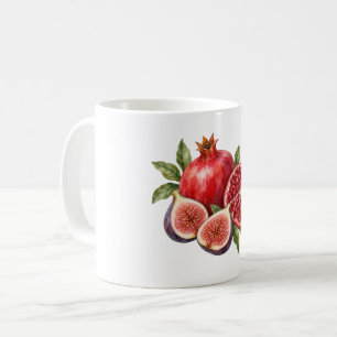 Pomegranate and Fig Halves Coffee Mug