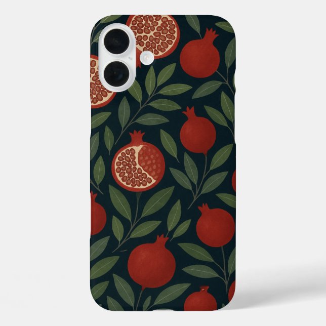 Pomegranate and Foliage Pattern Case-Mate iPhone Case (Back)