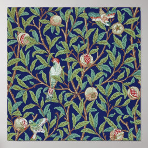 Pomegranate and Little Bird, William Morris Poster
