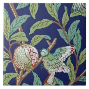 Pomegranate and Little Bird, William Morris Tile