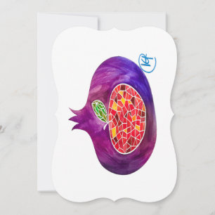 Pomegranate Apple Rosh Hashana Card