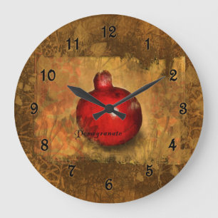 Pomegranate Botanical Large Clock