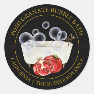 Pomegranate Bubble Bath label