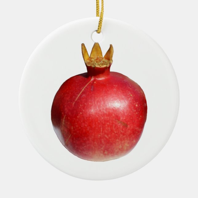 Pomegranate Ceramic Tree Decoration (Front)