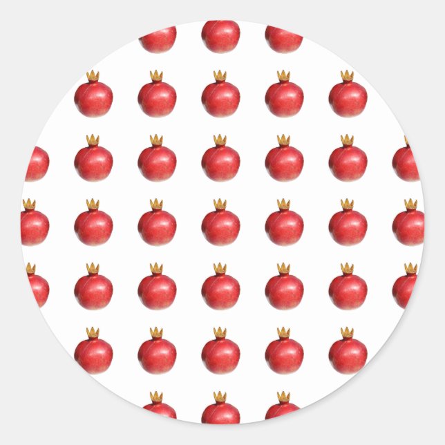 Pomegranate Classic Round Sticker (Front)