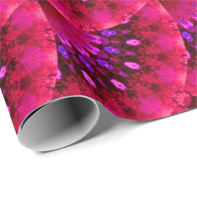 Pomegranate Fans Wrapping Paper (Roll Corner)