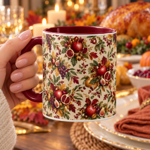 Pomegranate Fig Botanical Thanksgiving Mug