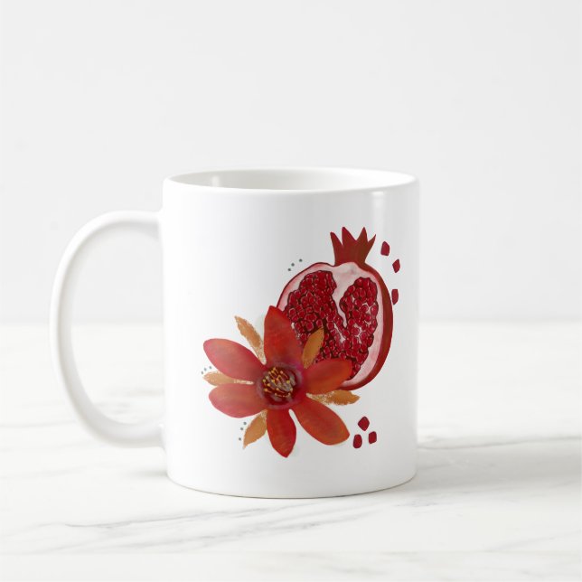Pomegranate Flower Coffee Mug (Left)