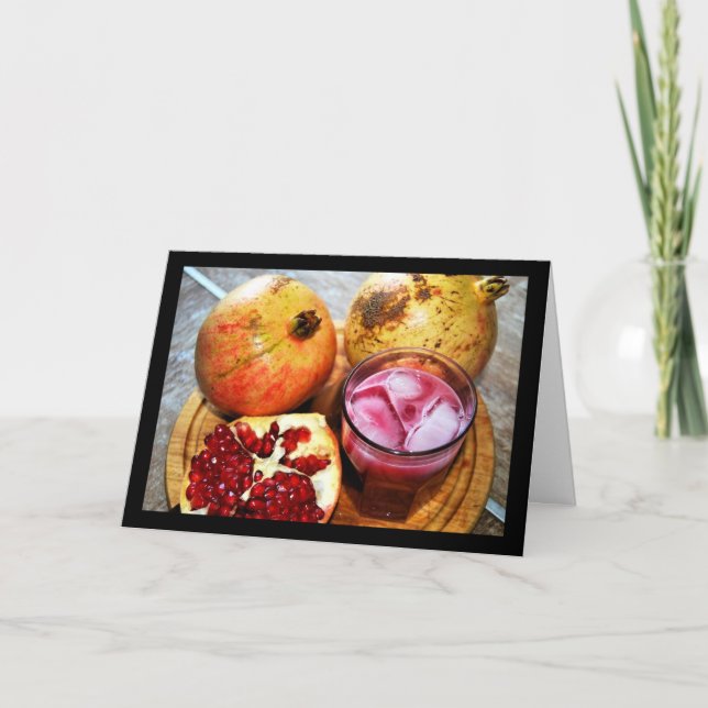 Pomegranate Fruit and Juice Card (Front)