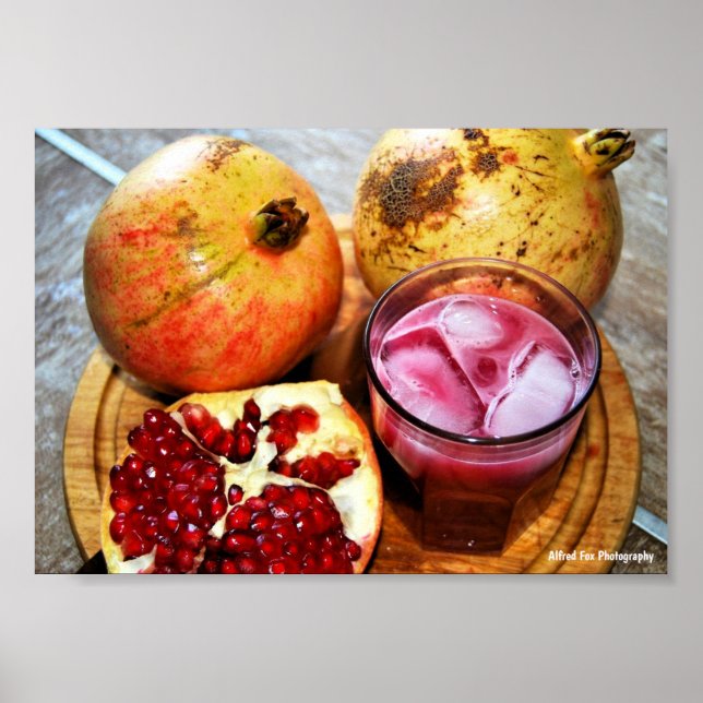 Pomegranate Fruit and Juiice Poster (Front)