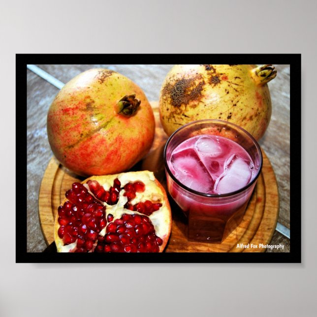 Pomegranate Fruit and Juiice Poster (Front)