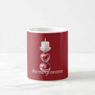 Pomegranate Fruit Candle Coffee Mug