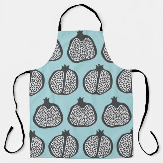 Pomegranate fruit slices seamless pattern backgrou apron
