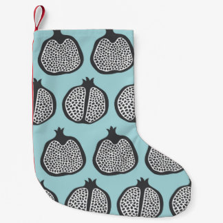 Pomegranate fruit slices seamless pattern backgrou small christmas stocking