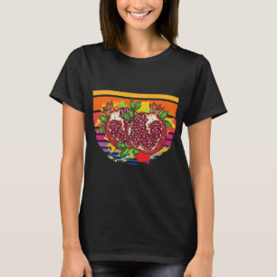 Pomegranate Fruit Vintage Retro Food Lover T-Shirt