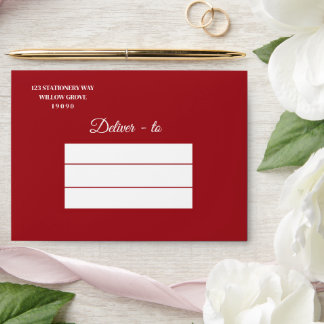 Pomegranate Fruite Wedding return address Envelope