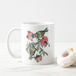 Pomegranate Fruits & Lovebirds Coffee Mug